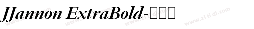 JJannon ExtraBold字体转换